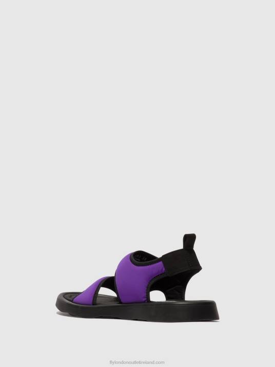 Sling-Back Sandals TREQ930 Women V00W452 VIOLA/BLACK Fly London