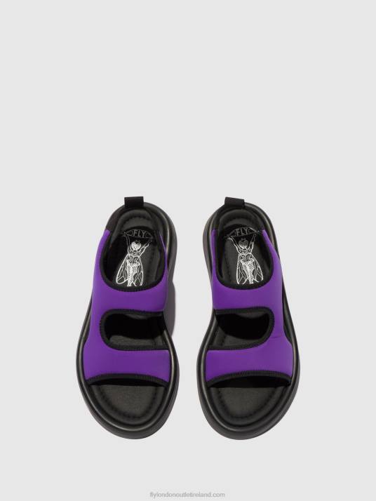 Sling-Back Sandals TREQ930 Women V00W452 VIOLA/BLACK Fly London