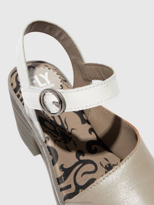 Sling-Back Sandals WELY439 Women V00W444 SILVER/ OFFWHITE Fly London
