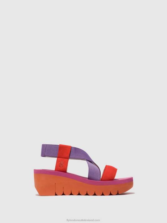 Sling-Back Sandals YABI922 Women V00W442 ORANGE (VIOLA) Fly London