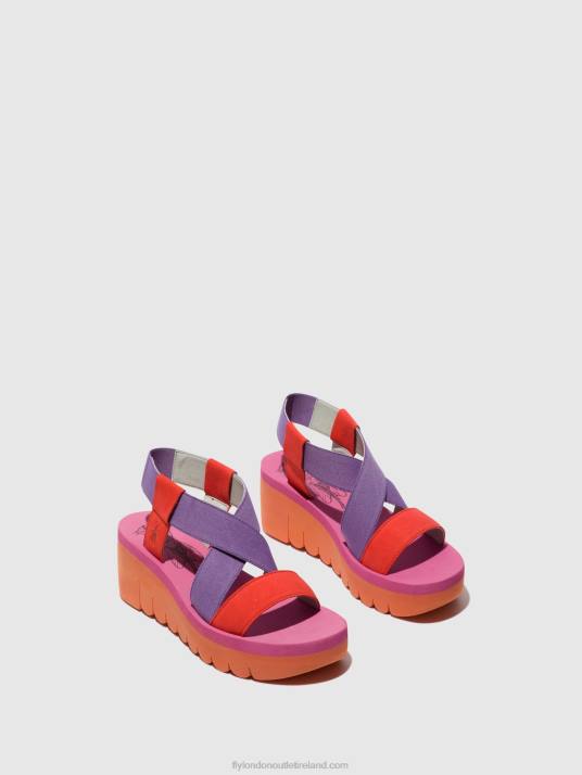 Sling-Back Sandals YABI922 Women V00W442 ORANGE (VIOLA) Fly London