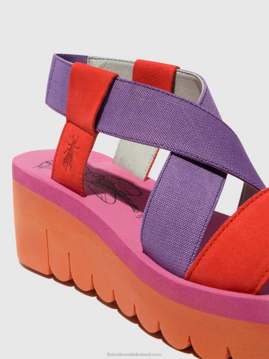 Sling-Back Sandals YABI922 Women V00W442 ORANGE (VIOLA) Fly London