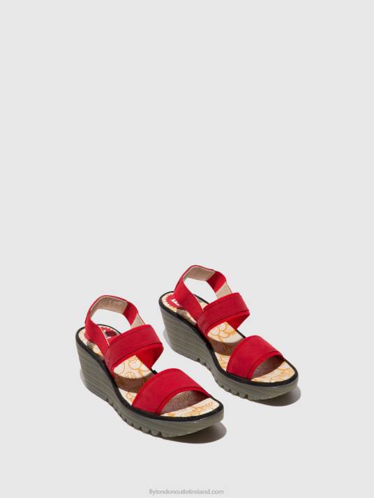 Sling-Back Sandals YACO416 Women V00W436 LIPSTICK RED Fly London