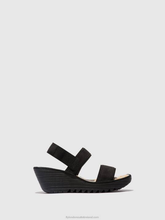Sling-Back Sandals YACO416 Women V00W437 BLACK Fly London