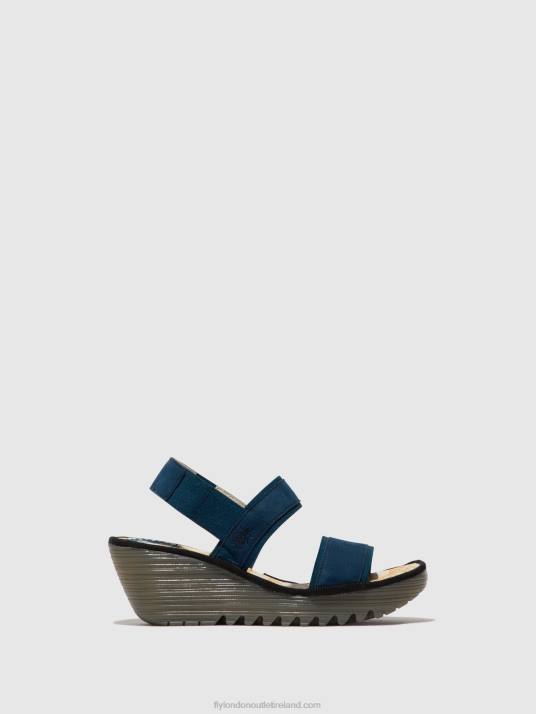 Sling-Back Sandals YACO416 Women V00W438 BLUE Fly London