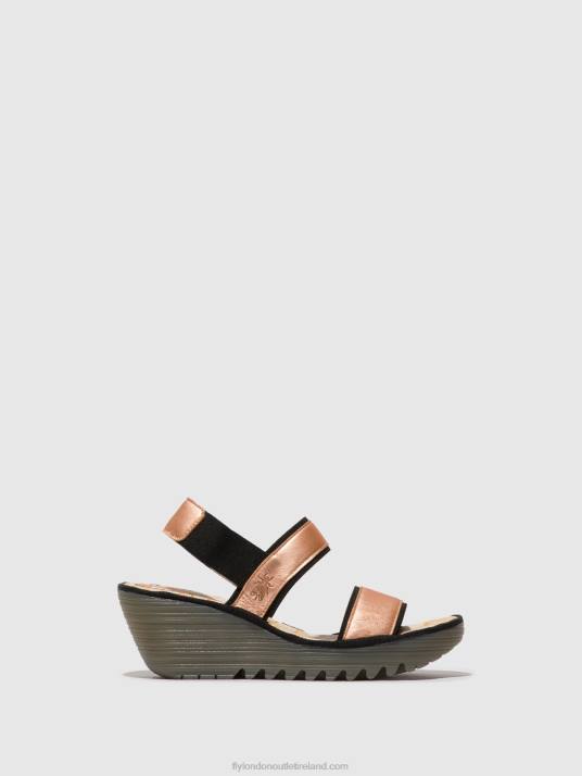 Sling-Back Sandals YACO416 Women V00W439 BLUSH GOLD Fly London