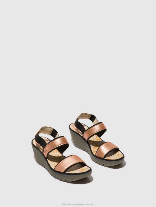 Sling-Back Sandals YACO416 Women V00W439 BLUSH GOLD Fly London