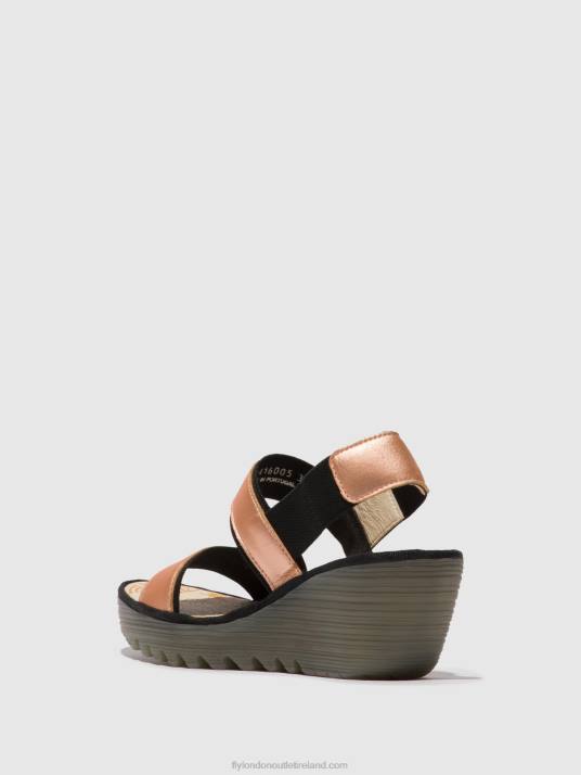 Sling-Back Sandals YACO416 Women V00W439 BLUSH GOLD Fly London