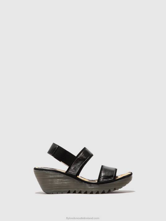 Sling-Back Sandals YACO416 Women V00W441 GRAPHITE Fly London