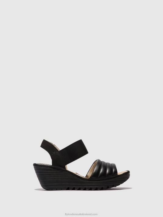 Sling-Back Sandals YIKO414 Women V00W432 BLACK Fly London