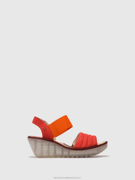 Sling-Back Sandals YIKO414 Women V00W434 DEVIL RED Fly London