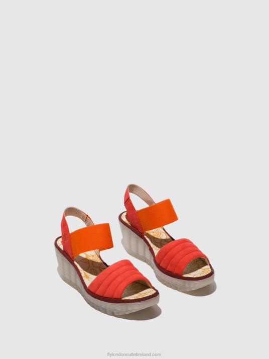 Sling-Back Sandals YIKO414 Women V00W434 DEVIL RED Fly London