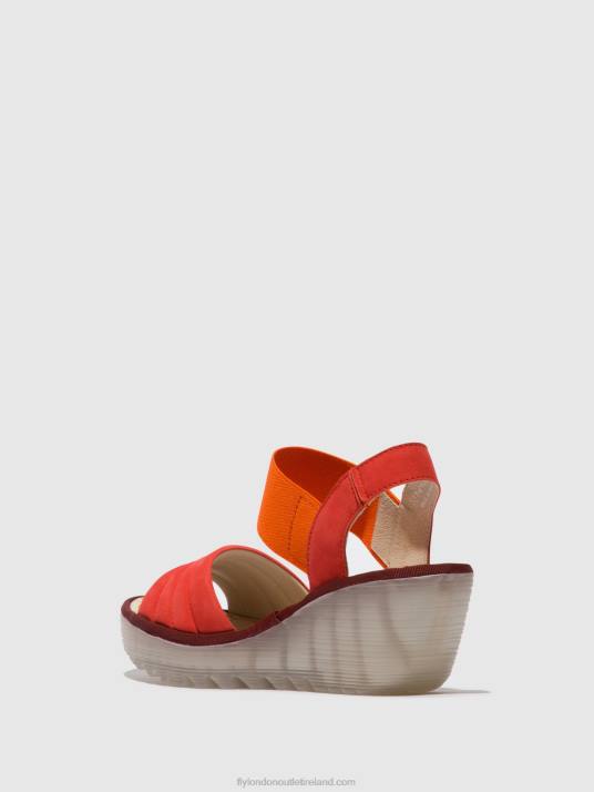 Sling-Back Sandals YIKO414 Women V00W434 DEVIL RED Fly London