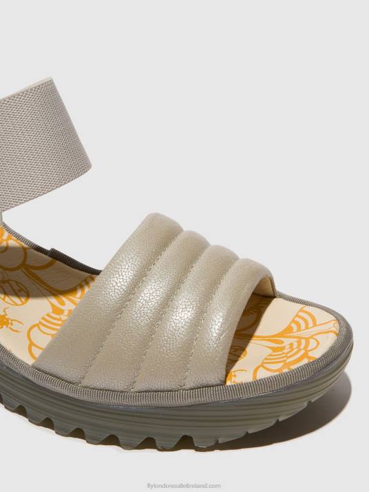 Sling-Back Sandals YIKO414 Women V00W435 SILVER/OFFWHITE Fly London