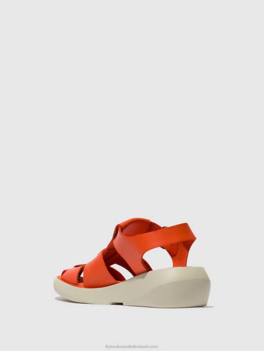 Strappy Sandals BAWE842 Women V00W428 CORAL Fly London