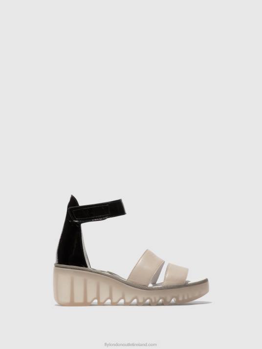 Strappy Sandals BONO290 Women V00W427 CLOUD/BLACK Fly London