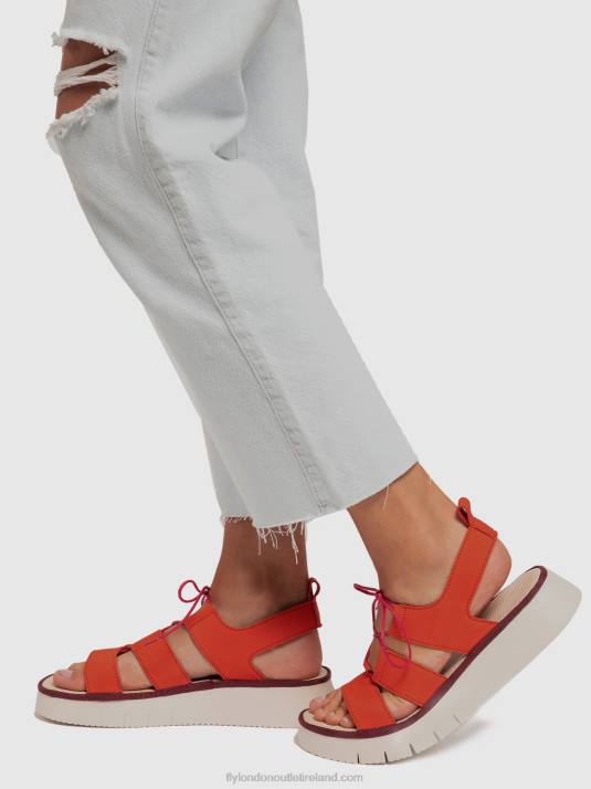 Strappy Sandals CAIO363 Women V00W575 DEVIL RED Fly London