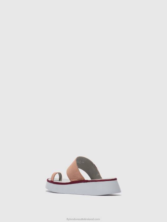 Strappy Sandals CHEV316 Women V00W600 CUPIDO NUDE PINK Fly London