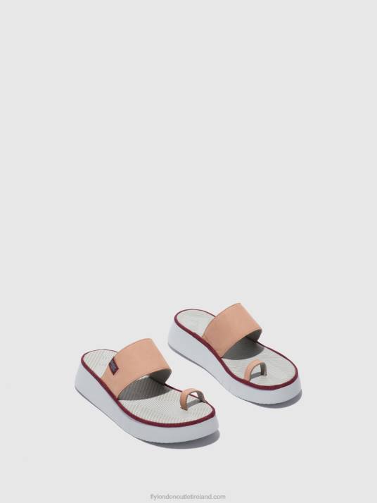 Strappy Sandals CHEV316 Women V00W600 CUPIDO NUDE PINK Fly London