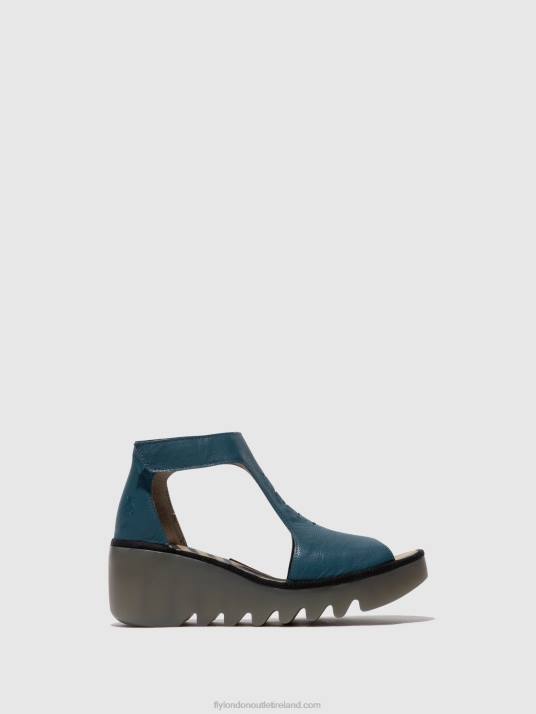 T-Strap Sandals BEZO306 Women V00W418 PETROL Fly London