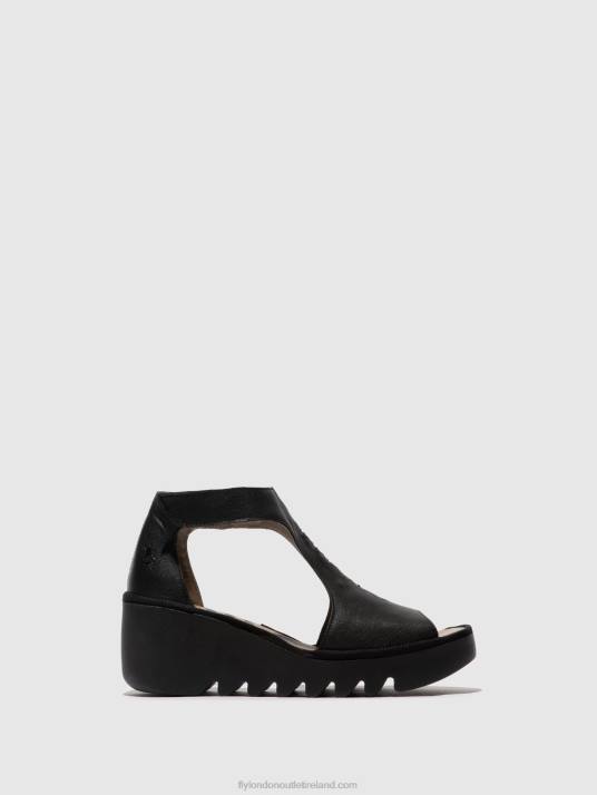 T-Strap Sandals BEZO306 Women V00W422 BLACK Fly London