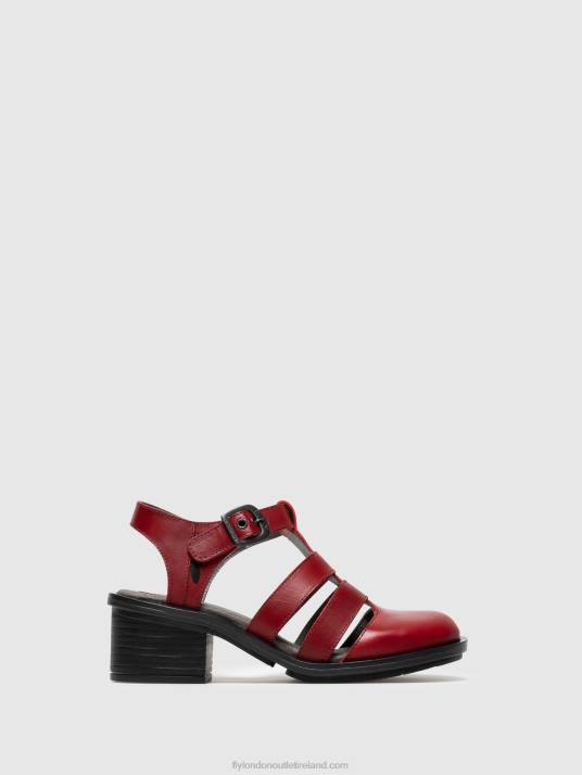 T-Strap Sandals CAHY195 Women V00W412 RED Fly London