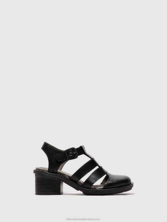 T-Strap Sandals CAHY195 Women V00W420 BLACK Fly London
