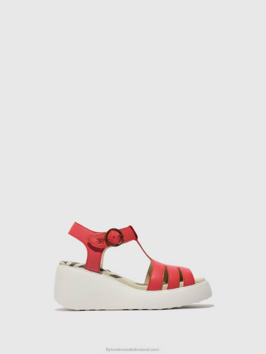 T-Strap Sandals DUMA955 Women V00W415 RASPBERRY Fly London