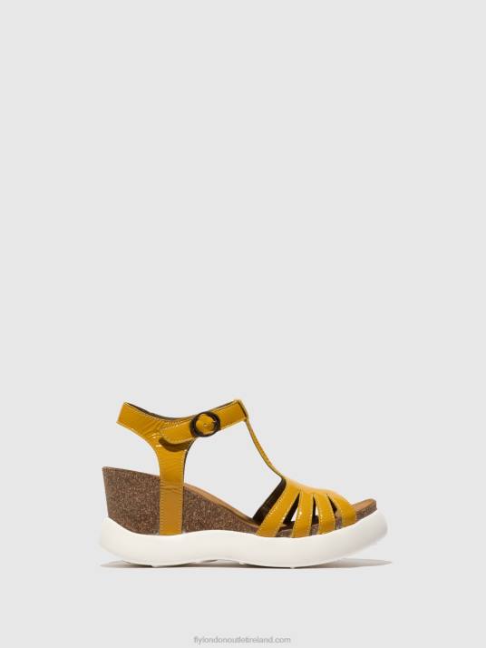 T-Strap Sandals GAIT959 Women V00W410 YELLOW Fly London