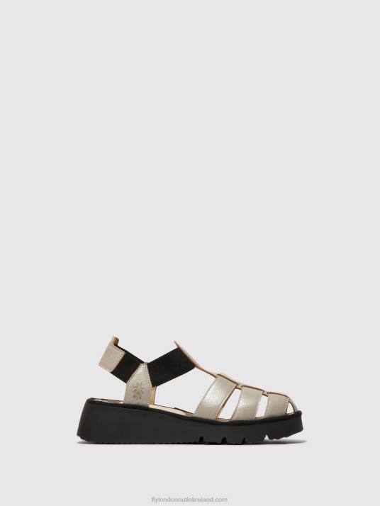 T-Strap Sandals PEFI429 Women V00W405 SILVER Fly London