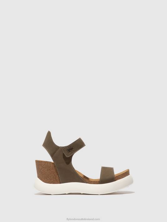 Velcro Sandals GOGO967 Women V00W398 KHAKI Fly London