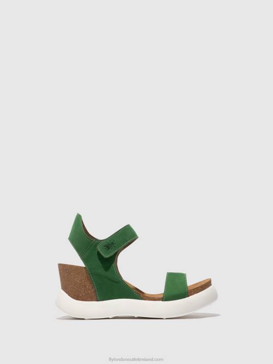 Velcro Sandals GOGO967 Women V00W399 LIME GREEN Fly London