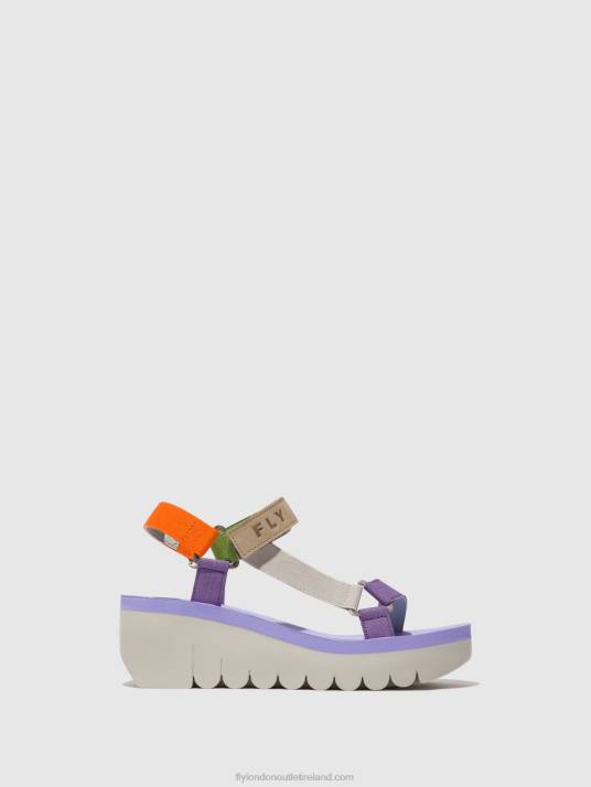 Velcro Sandals YEFA726 Women V00W395 MULTICOLOR (VIOLA) Fly London