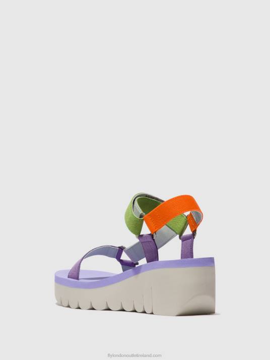Velcro Sandals YEFA726 Women V00W395 MULTICOLOR (VIOLA) Fly London