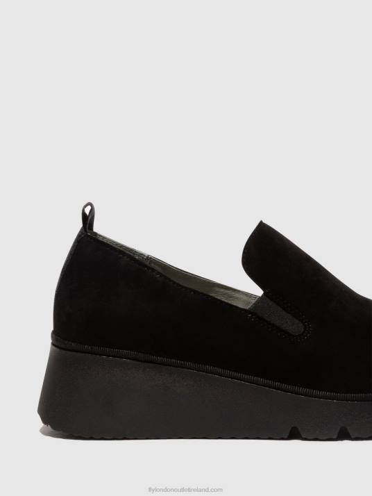 Slip-on Shoes PECE406 Women V00W665 KID SUEDE BLACK Fly London