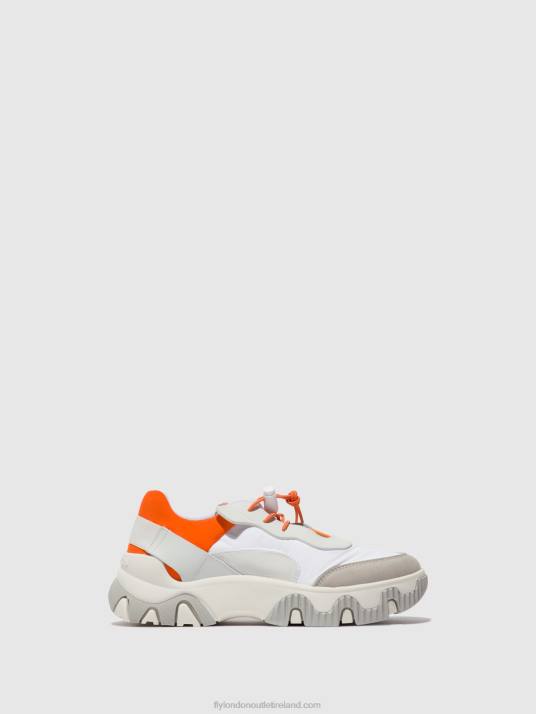 Elasticated Trainers FIAN634 Women V00W748 OFFWHITE/CORAL Fly London