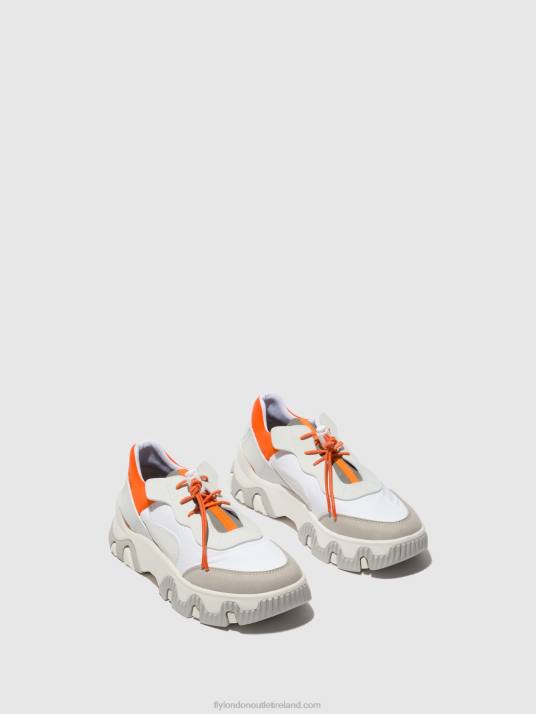 Elasticated Trainers FIAN634 Women V00W748 OFFWHITE/CORAL Fly London