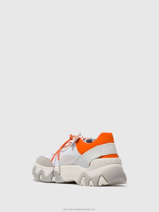 Elasticated Trainers FIAN634 Women V00W748 OFFWHITE/CORAL Fly London