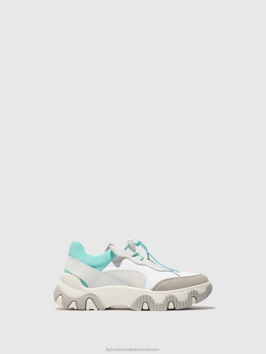Elasticated Trainers FIAN634 Women V00W749 OFFWHITE/MYNT Fly London