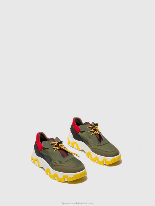 Elasticated Trainers FIAN634 Women V00W763 MULTI KHAKI/RED/YELLOW Fly London