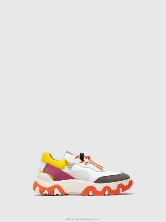 Elasticated Trainers FIAN634 Women V00W773 MULTI OFFWHITE/YELLOW/FUCHIA Fly London