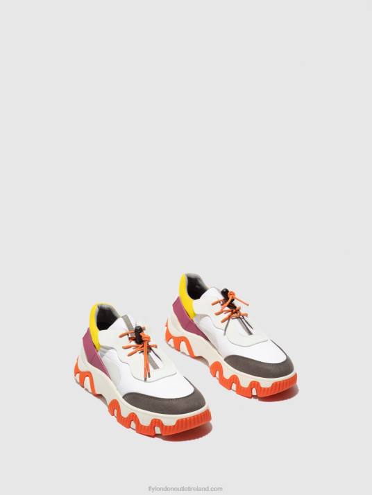 Elasticated Trainers FIAN634 Women V00W773 MULTI OFFWHITE/YELLOW/FUCHIA Fly London