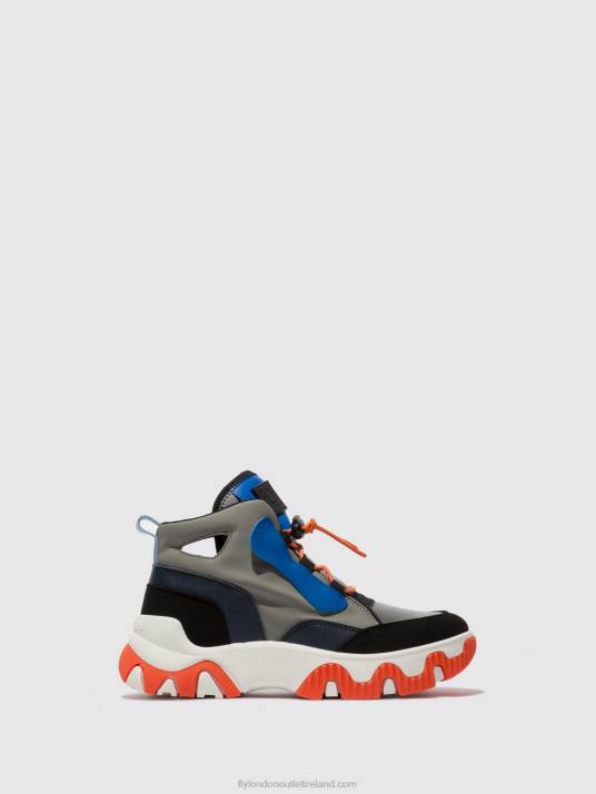 Hi-Top Trainers FENY633 Women V00W766 MULTI GREY/BLUE/ORANGE Fly London
