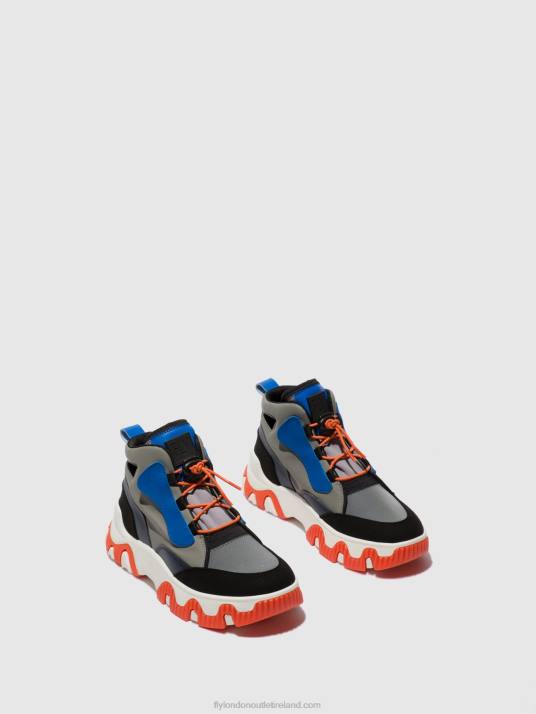 Hi-Top Trainers FENY633 Women V00W766 MULTI GREY/BLUE/ORANGE Fly London
