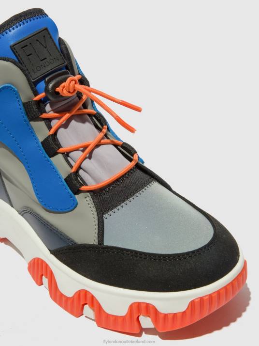 Hi-Top Trainers FENY633 Women V00W766 MULTI GREY/BLUE/ORANGE Fly London