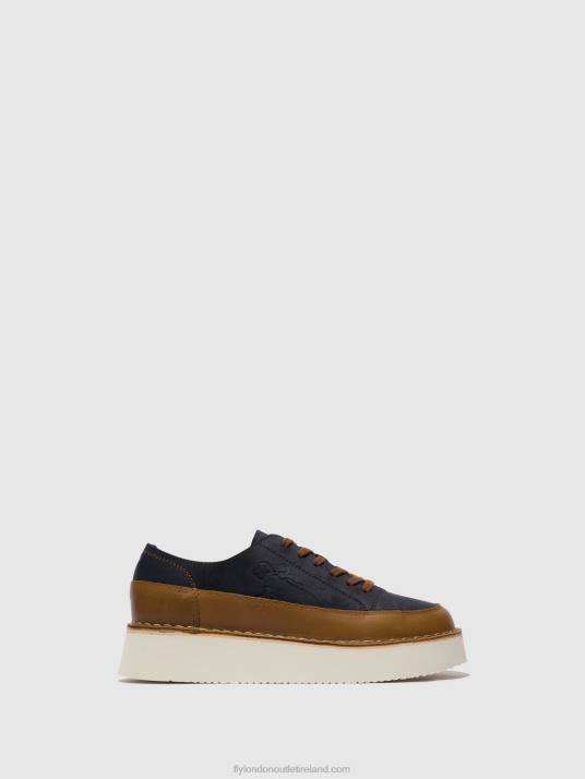 Lace-up Trainers CUDA099 Women V00W725 CAMEL/NAVY Fly London