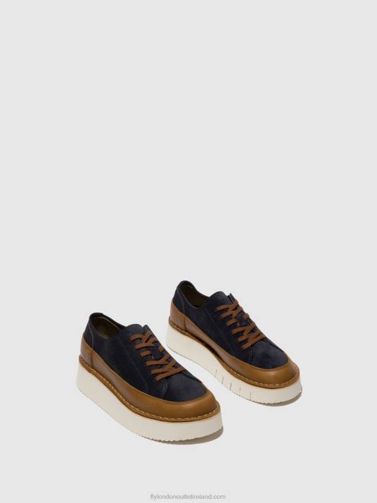 Lace-up Trainers CUDA099 Women V00W725 CAMEL/NAVY Fly London