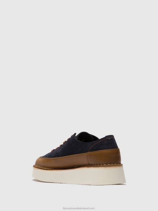 Lace-up Trainers CUDA099 Women V00W725 CAMEL/NAVY Fly London