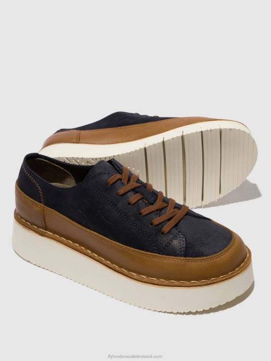 Lace-up Trainers CUDA099 Women V00W725 CAMEL/NAVY Fly London