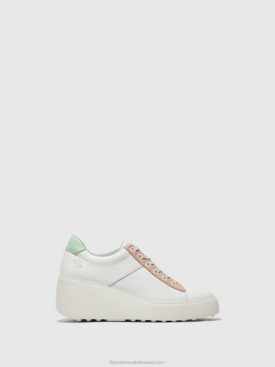Lace-up Trainers DELF580 Women V00W713 WHITE/NUDE/MINT Fly London